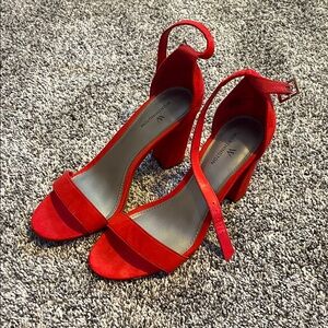 Worthington Vibrant Red Block Heels